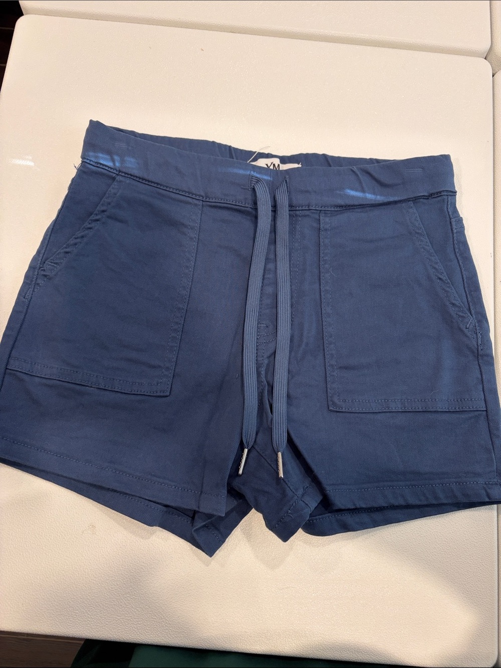 YMI Blue Pull-Tie Casual Jean-Style Shorts